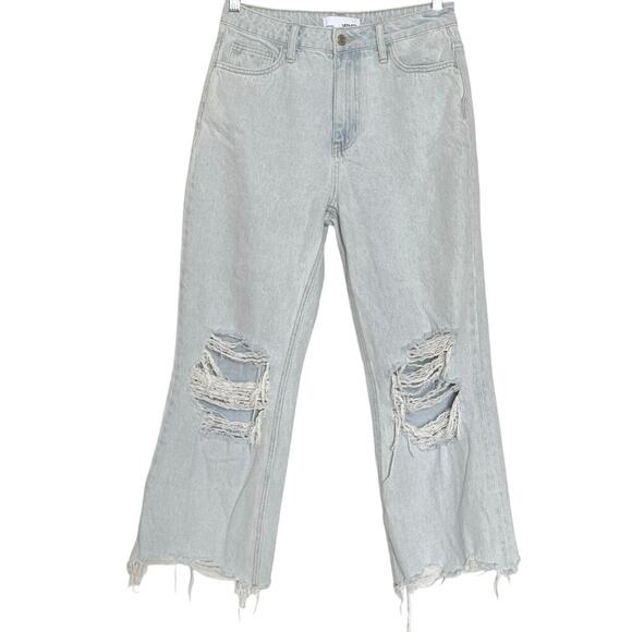 Vervet 90’s Vintage Flare Light Wash Distressed Jeans Womens Size 28 - Picture 3 of 10